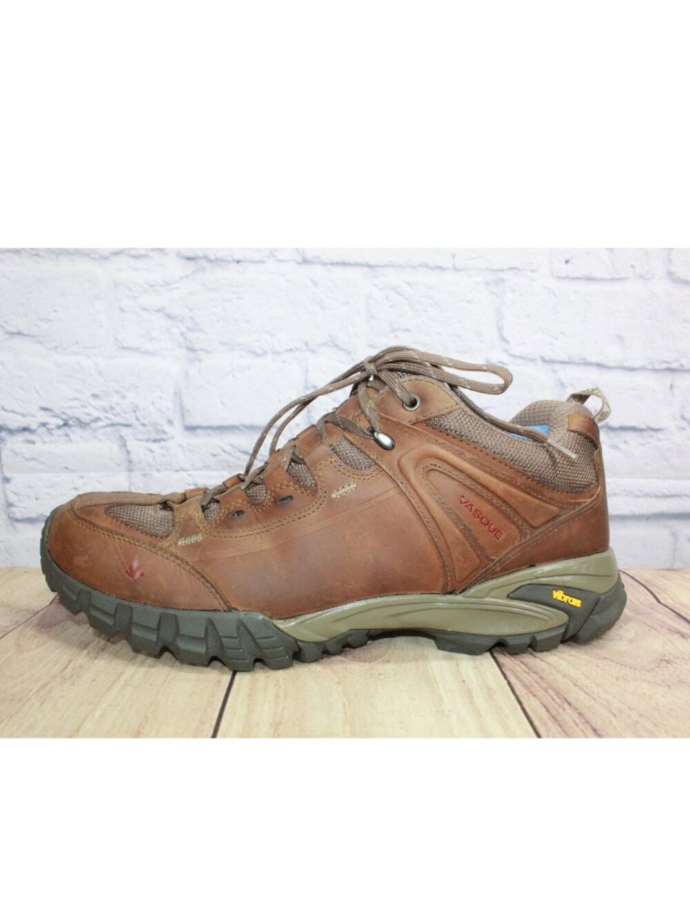 Vasque Mantra 2.0 Brown Leather Trail Hiking Shoes Vibram Soles Size 14 M
